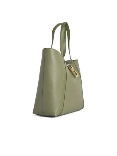 Furla Logo Detail Shoulder Bag In Green