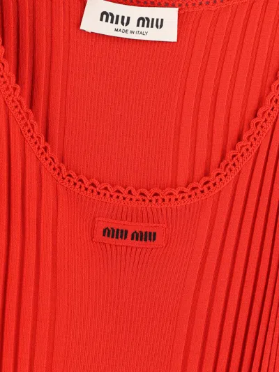 Miu Miu Top In Red