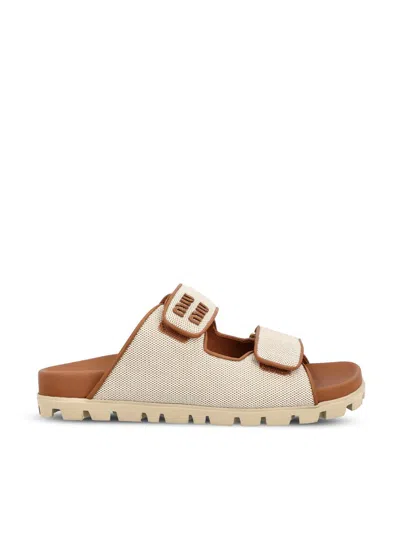 Miu Miu Sandals In Neutral