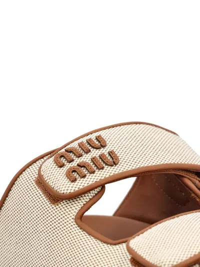 Miu Miu Sandals In Neutral