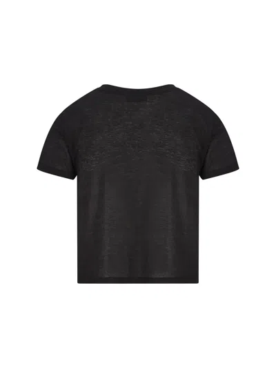 Miu Miu T-shirt And Polo Shirt In Black