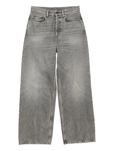 Acne Studios Denim Cotton Jeans In Gray