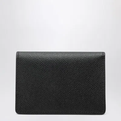 Maison Margiela Black Leather Credit Card Holder In Black