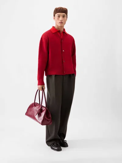 Jacquemus Le Cardigan Doppio Wool Blend Cardigan In Red