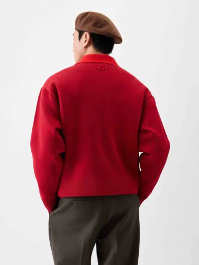 Jacquemus Le Cardigan Doppio Wool Blend Cardigan In Red