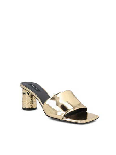 Givenchy Tape Heeled Mules In Mirror Effect Leather In Multi