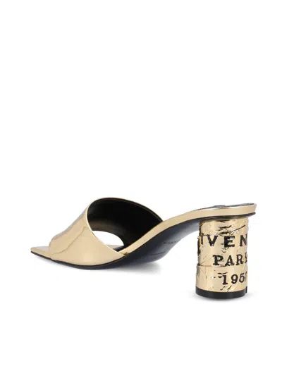 Givenchy Tape Heeled Mules In Mirror Effect Leather In Multi
