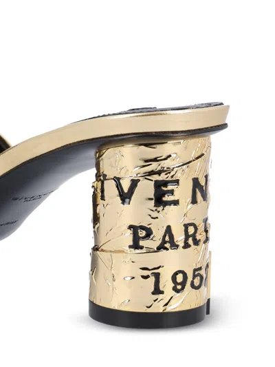 Givenchy Tape Heeled Mules In Mirror Effect Leather In Multi