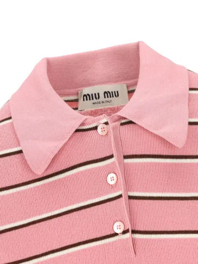 Miu Miu T-shirt And Polo Shirt In Multi