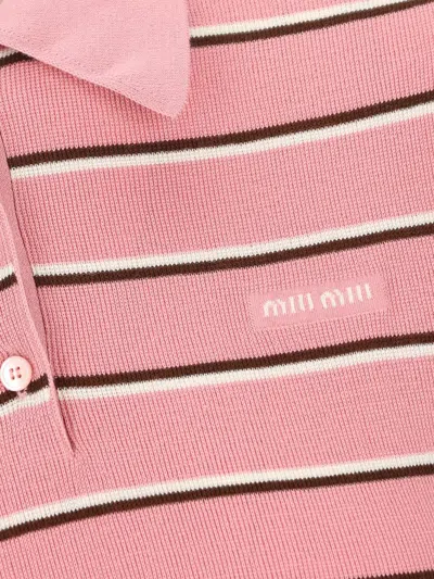 Miu Miu T-shirt And Polo Shirt In Multi