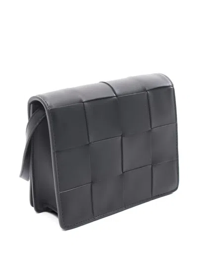 Pre-owned Bottega Veneta 2020s Maxi Intrecciato Cross Body Bag In Black