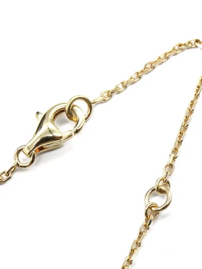 Pre-owned Van Cleef & Arpels 2010s Vintage Alhambra Onyx Necklace In Gold