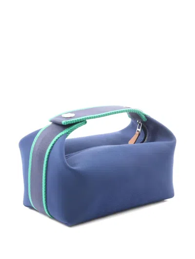 Pre-owned Hermes 20s Bride-a-brac Pm Canvas Tote Bag In Blue