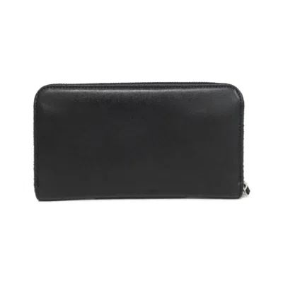 Pre-owned Fendi Black Multi-color Leather Long Wallet (bi-fold) ()