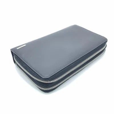 Pre-owned Fendi Double Zipper Zippy Organizer Leather Wallet In Women's Black ()