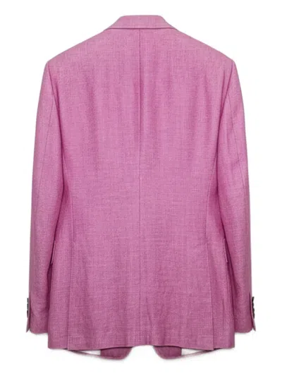 Tom Ford Peak-lapel Blazer In Pink