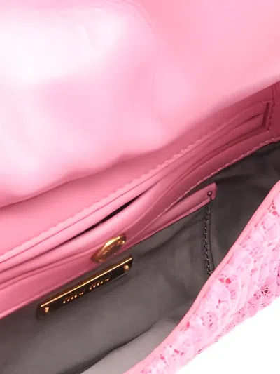 Pre-owned Miu Miu 2020s Lace Shoulder Bag In Pink