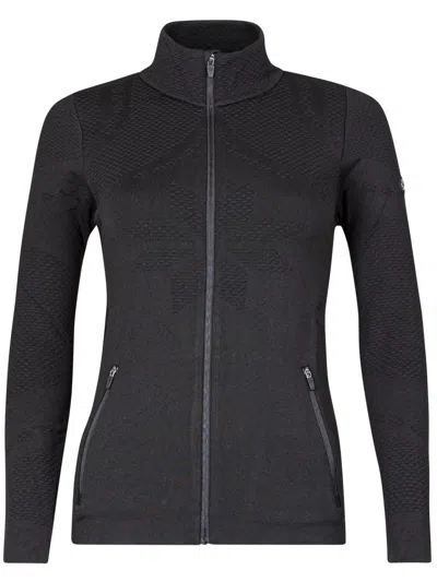 Newland Textured Zip-up Jacket In Black
