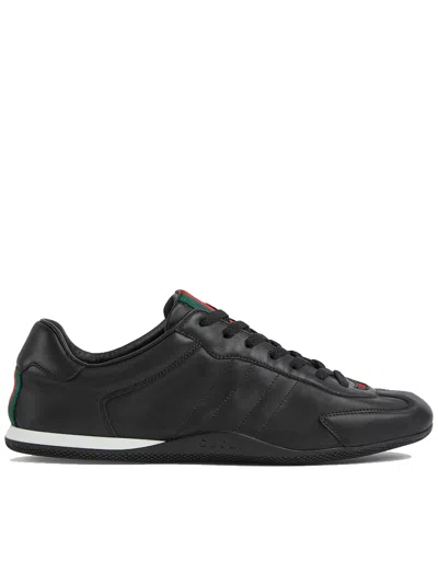 Gucci Shift Low Top Sneaker Rubber Sole In Black