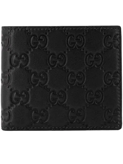 Gucci Arabella Bi Fold Leather Wallet In Black