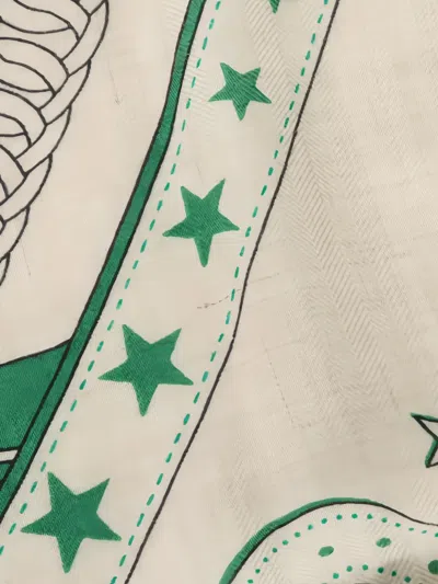 Pre-owned Hermes 2010s Carréjean Carres 140 La Promenade Du Matin Scarf In Neutral