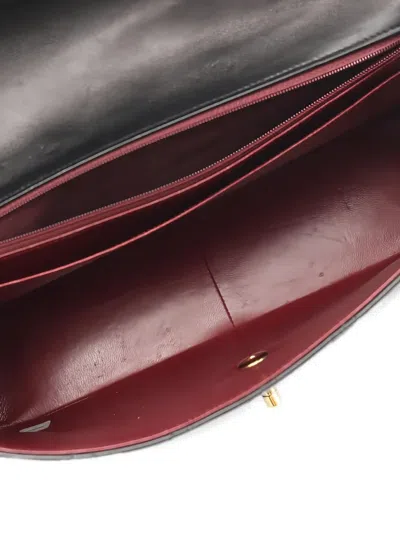 Pre-owned Chanel 1991-1994 Deca Matelasse 34 Shoulder Bag In Black