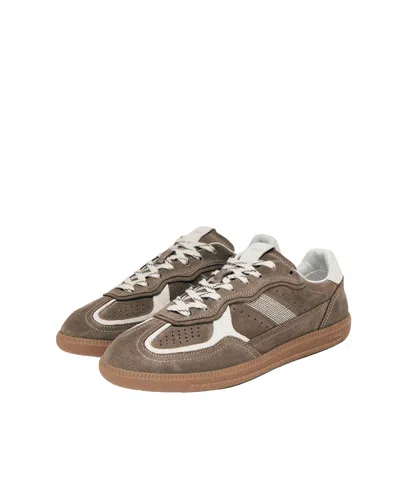 Alohas Tb.490 Rife Taupe Leather Sneakers Shoes In Brown