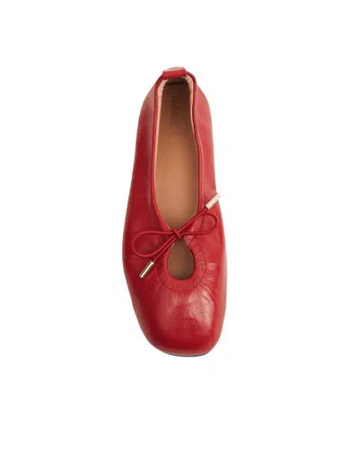 Alohas Leather Rosalind Ballerinas In Red