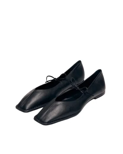 Alohas Ballerine In Pelle Nera Sway In Black