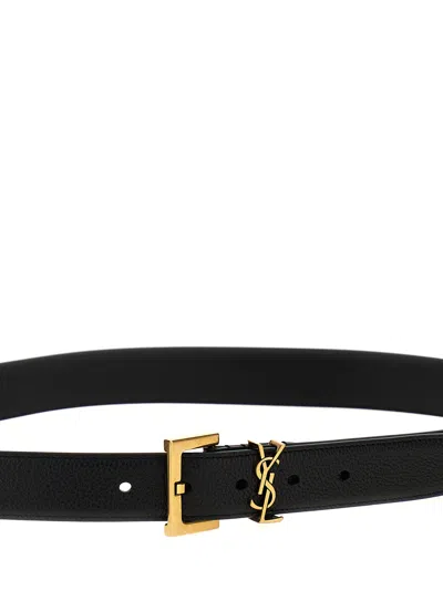 Saint Laurent Cassandre Belts Black