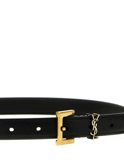 Saint Laurent Cassandre Belts Black