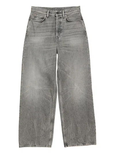 Acne Studios Denim Cotton Jeans In Gray