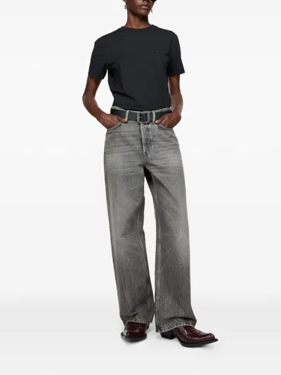 Acne Studios Denim Cotton Jeans In Gray