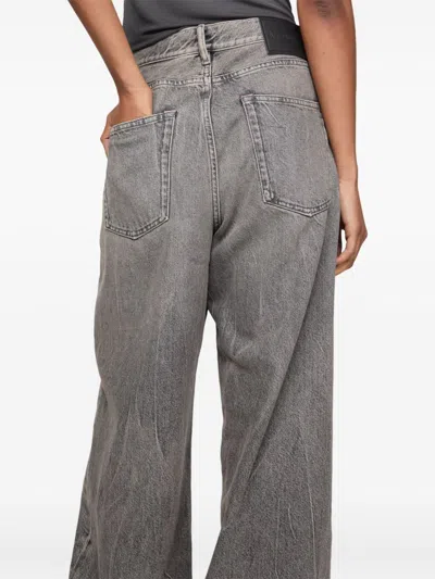 Acne Studios Denim Cotton Jeans In Gray