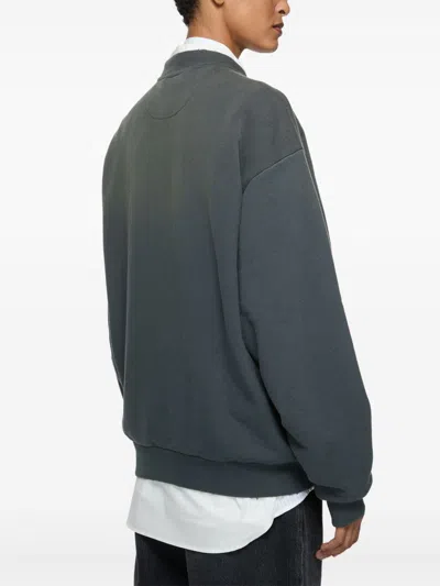 Acne Studios Logo Cotton Sweatshirt In Black