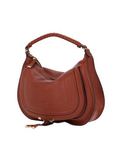 Chloé Marcie Shoulder Bag In Brown