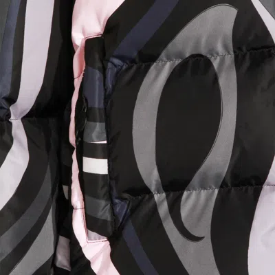 Pucci Coats Blacks And Greys In Multi