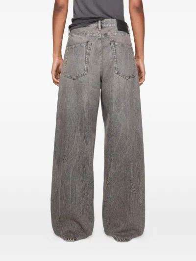 Acne Studios Denim Cotton Jeans In Gray