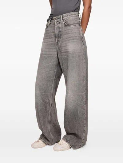 Acne Studios Denim Cotton Jeans In Gray