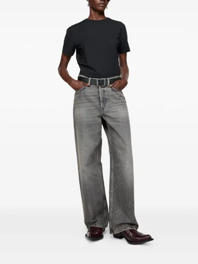 Acne Studios Denim Cotton Jeans In Gray