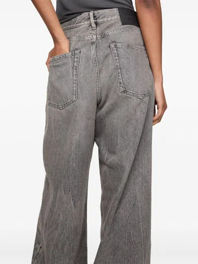 Acne Studios Denim Cotton Jeans In Gray