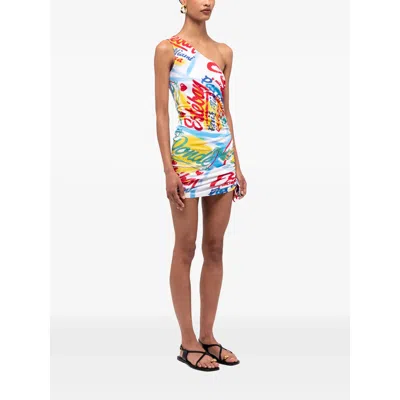 Donde Esteban Dresses White, Blue In White