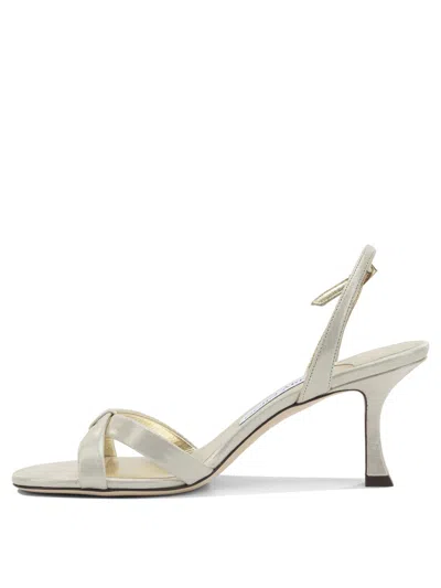 Jimmy Choo Elsy 70mm Sandals Gold In Neutral