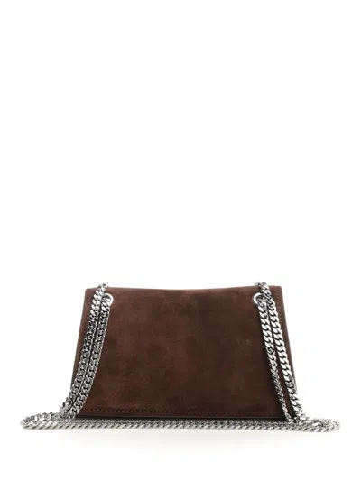 Tory Burch Kira Turnlock Suede Mini Bag Crossbody Bags Brown