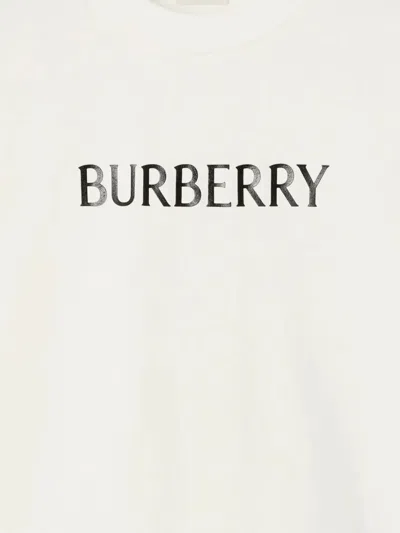 Burberry Logo-print Cotton T-shirt In White