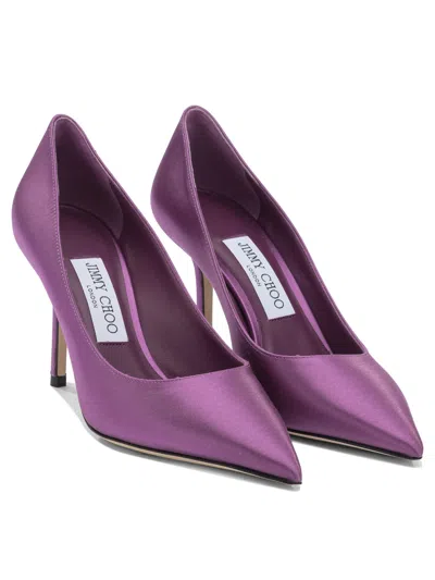 Jimmy Choo Love 85 Pointed-toe Slip-on Pumps In Purple