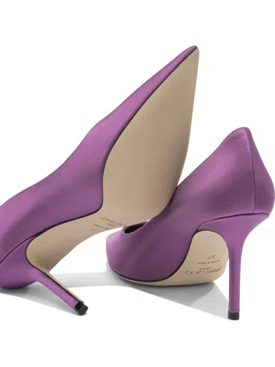 Jimmy Choo Love 85 Pointed-toe Slip-on Pumps In Purple