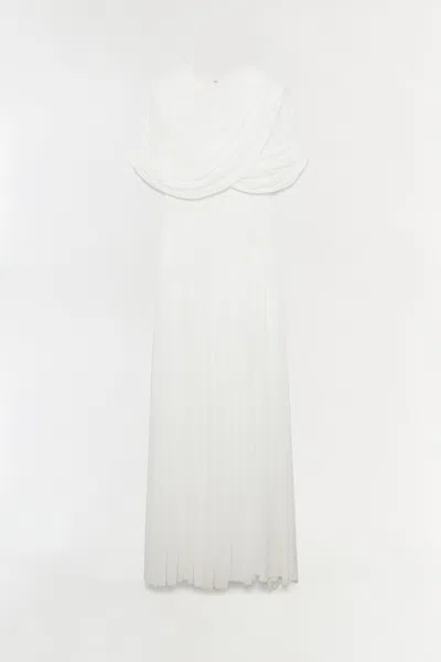Simkhai Women's Nancie Draped Jersey Cape Midi Maxi Dress In Ivory In White