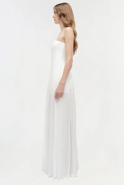 Simkhai Women's Sandrine Draped Jersey Bustier Midi Maxi Dress In Ivory In White