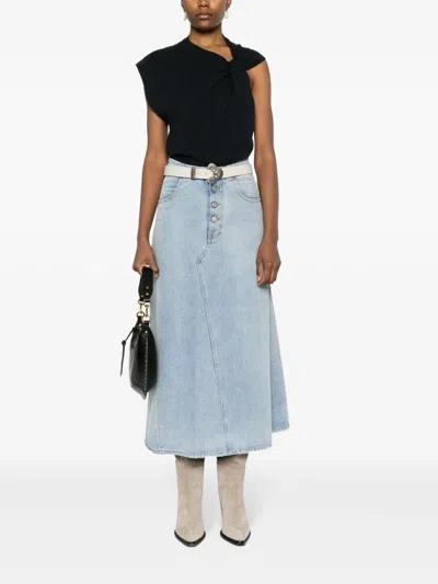 Isabel Marant Nayda Asymmetric T-shirt In Black